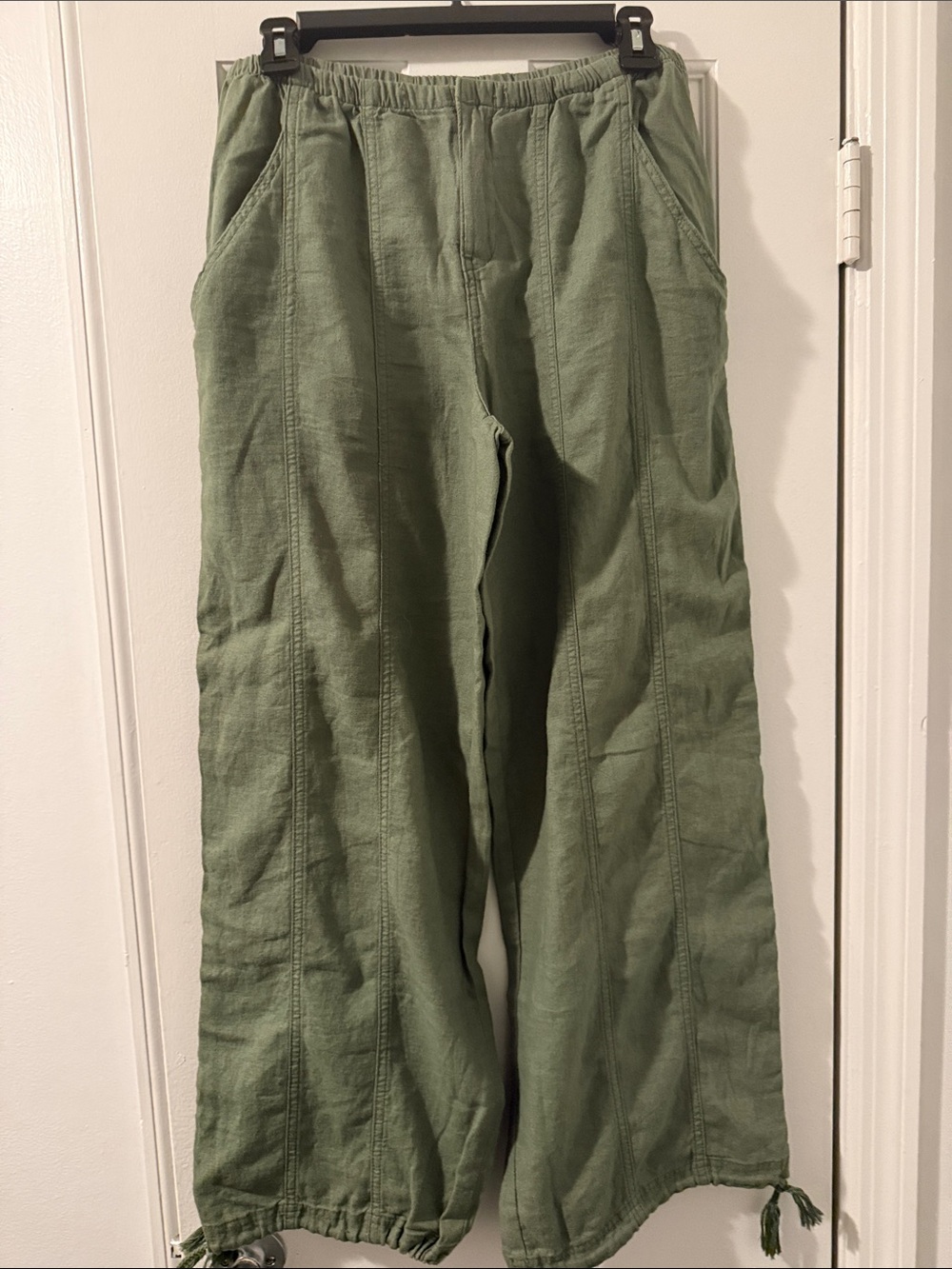 Women’s Drawstring Hem Pants - Olive Green